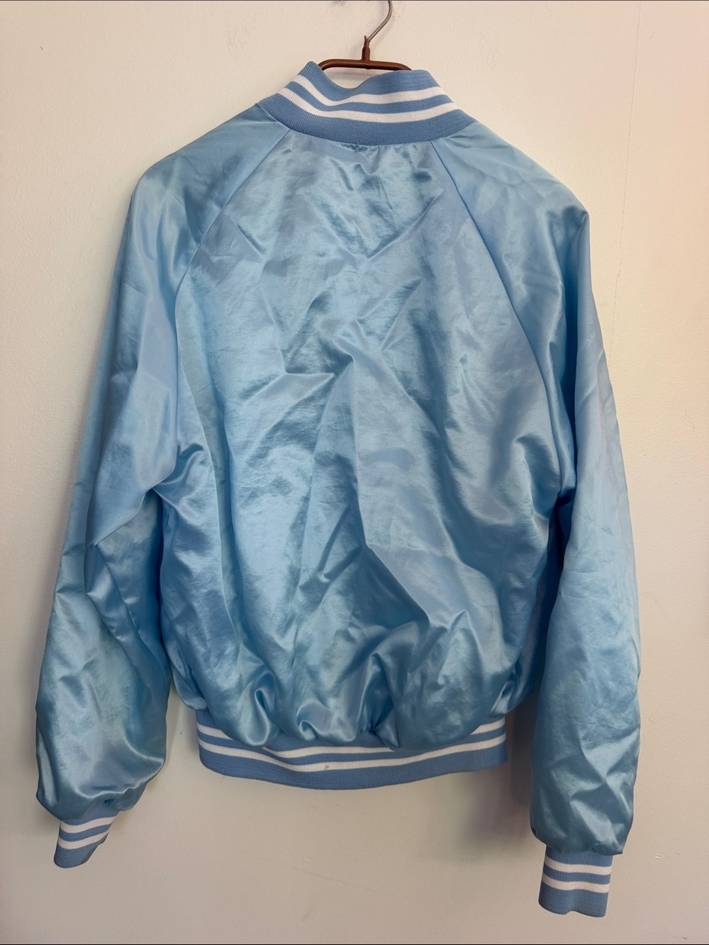Pepsi Girls fun Light Blue Satin Jacket with White Trim Vintage style - Picture 5 of 9